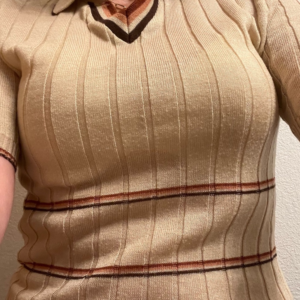 Vintage 70s knit polo last chance - Picture 6 of 6